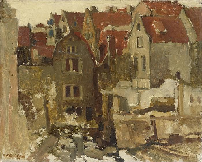 George Hendrik Breitner Demolition of the Grand Bazar de la Bourse in Amsterdam at the Nieuwendijk china oil painting image